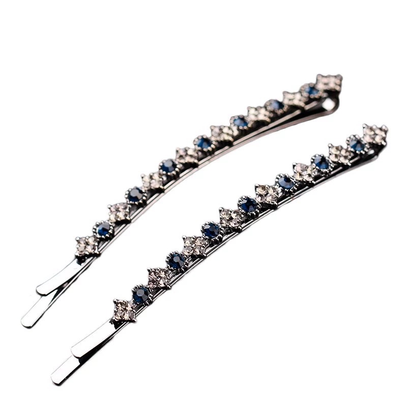 边夹水钻妈妈大发卡侧边发夹一字夹大号简约镶钻卡子女碎发刘海夹详情图4