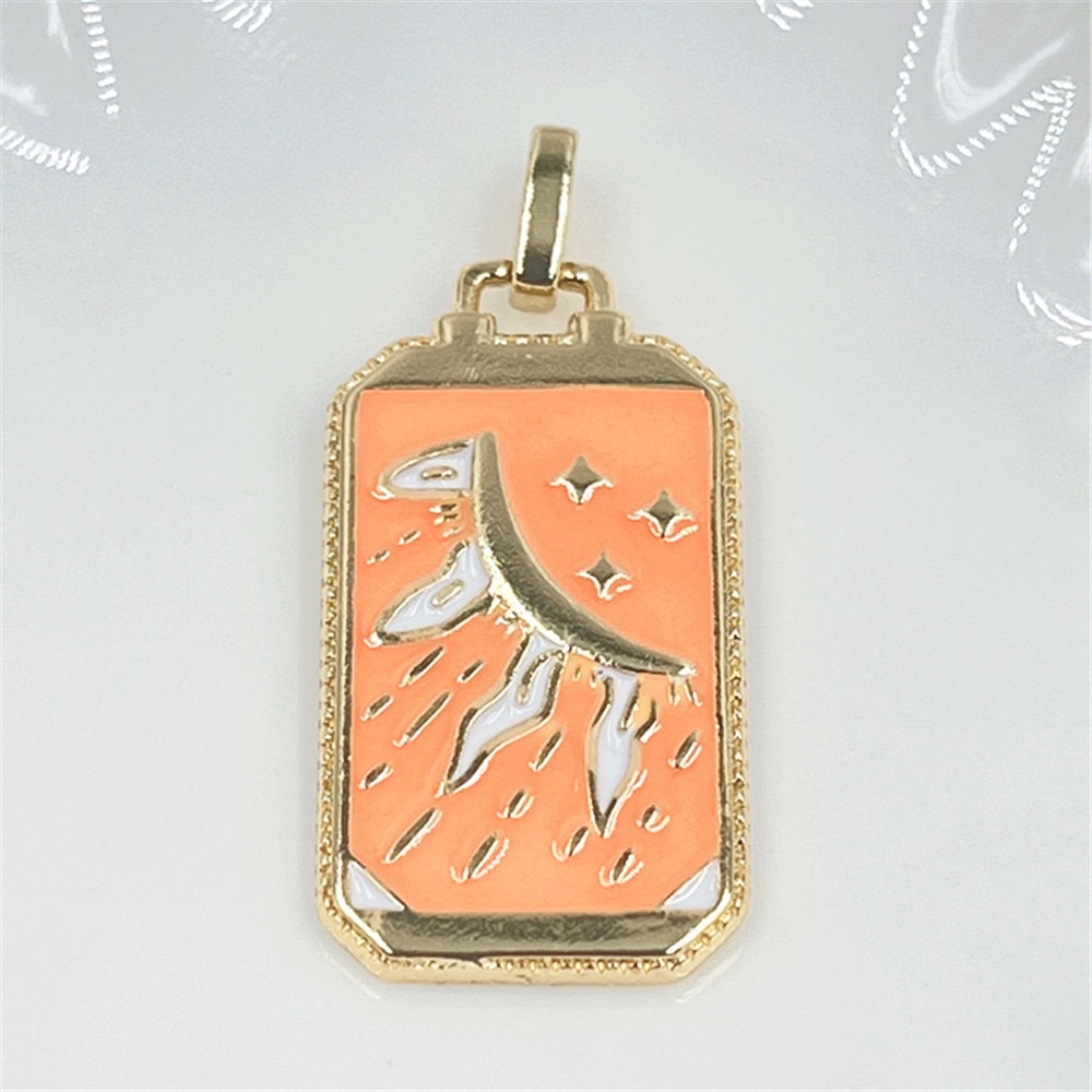 跨境贸易电商热卖款、网络供货款。合金滴油吊牌项链厂家直销！饰品产品图