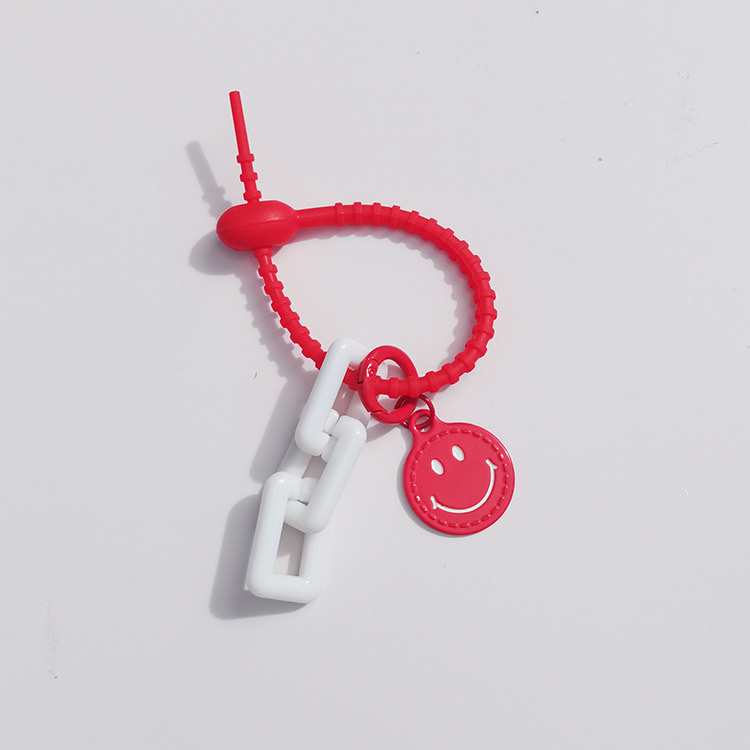 糖果色双面金属笑脸钥匙扣可爱挂件小饰品 钥匙扣钥匙扣挂件详情图8