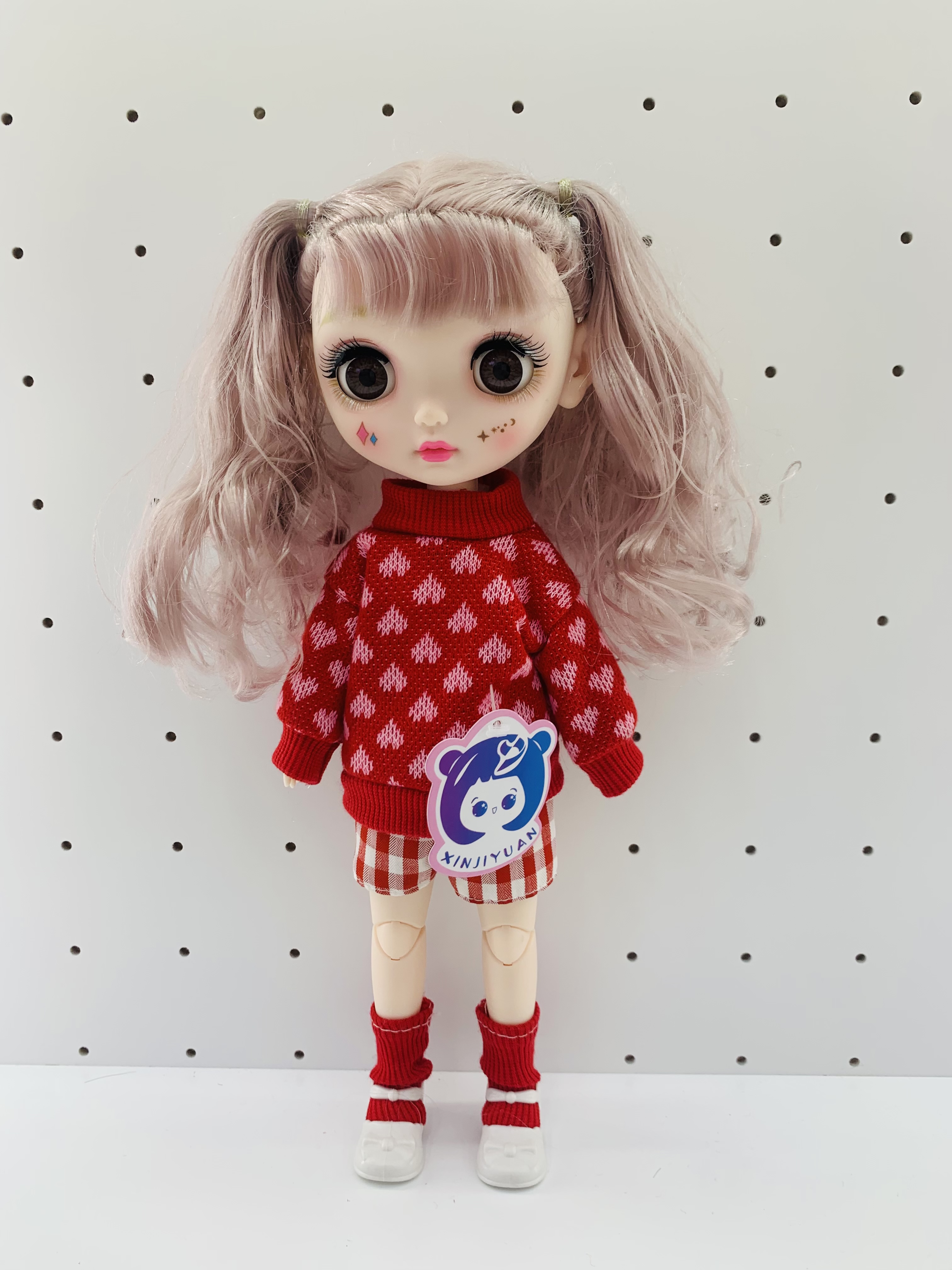 32cm blinking music Barbie doll keychain, pvc figurine, Bubble Mart simulation blind bag doll, girls' gift