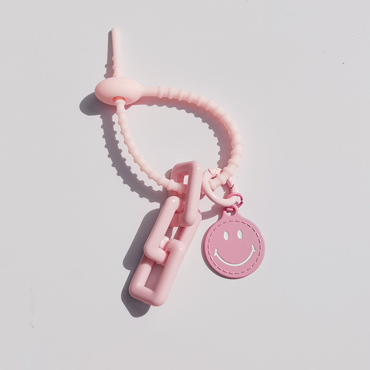 糖果色双面金属笑脸钥匙扣可爱挂件小饰品 钥匙扣钥匙扣挂件详情图11