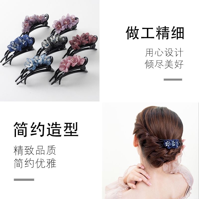 儿童婚纱头饰 簪花头纱 带花小女孩树脂发网 精致可爱 轻盈透气 婚礼盛典必备头饰详情图4