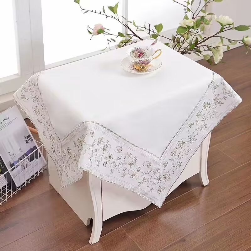 电脑绣花棉麻桌布
