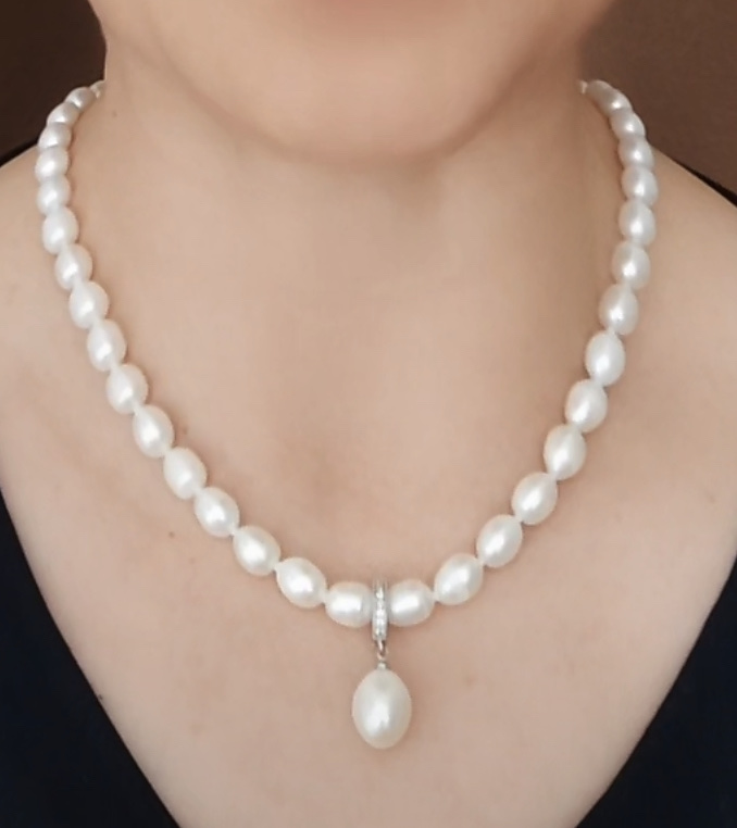 珍珠链 玉石小米珠饰品 珍珠小米珠淡水珍珠精致手链 优雅女士首饰玉石小米珠