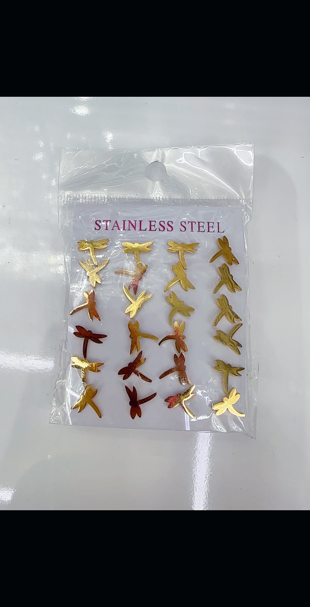 跨境钛钢耳钉甜美欧美时尚不锈钢简约款式一卡装12对源头厂家直销详情图3