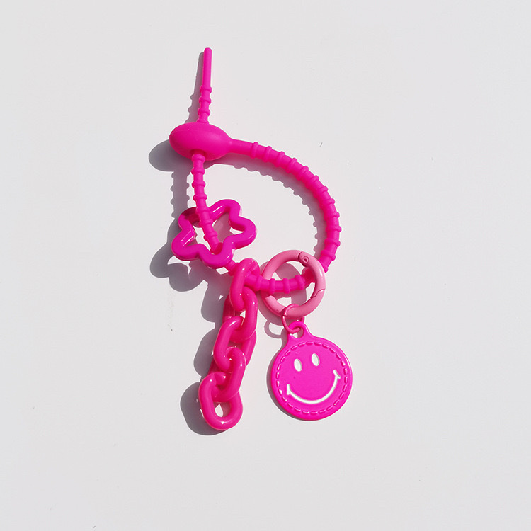 糖果色双面金属笑脸钥匙扣可爱挂件小饰品 钥匙扣钥匙扣挂件详情图13
