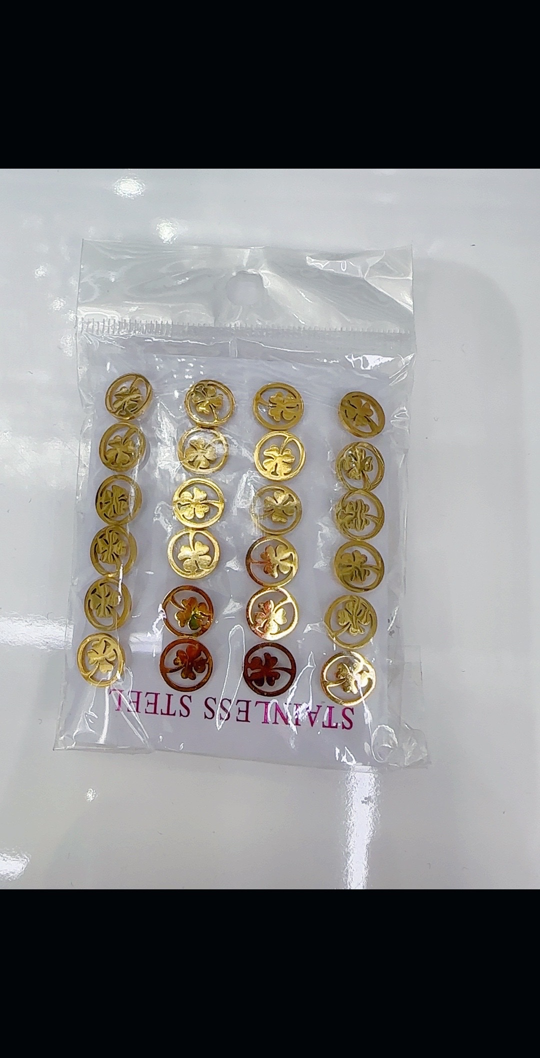 跨境钛钢耳钉甜美欧美时尚不锈钢简约款式一卡装12对源头厂家直销详情图7