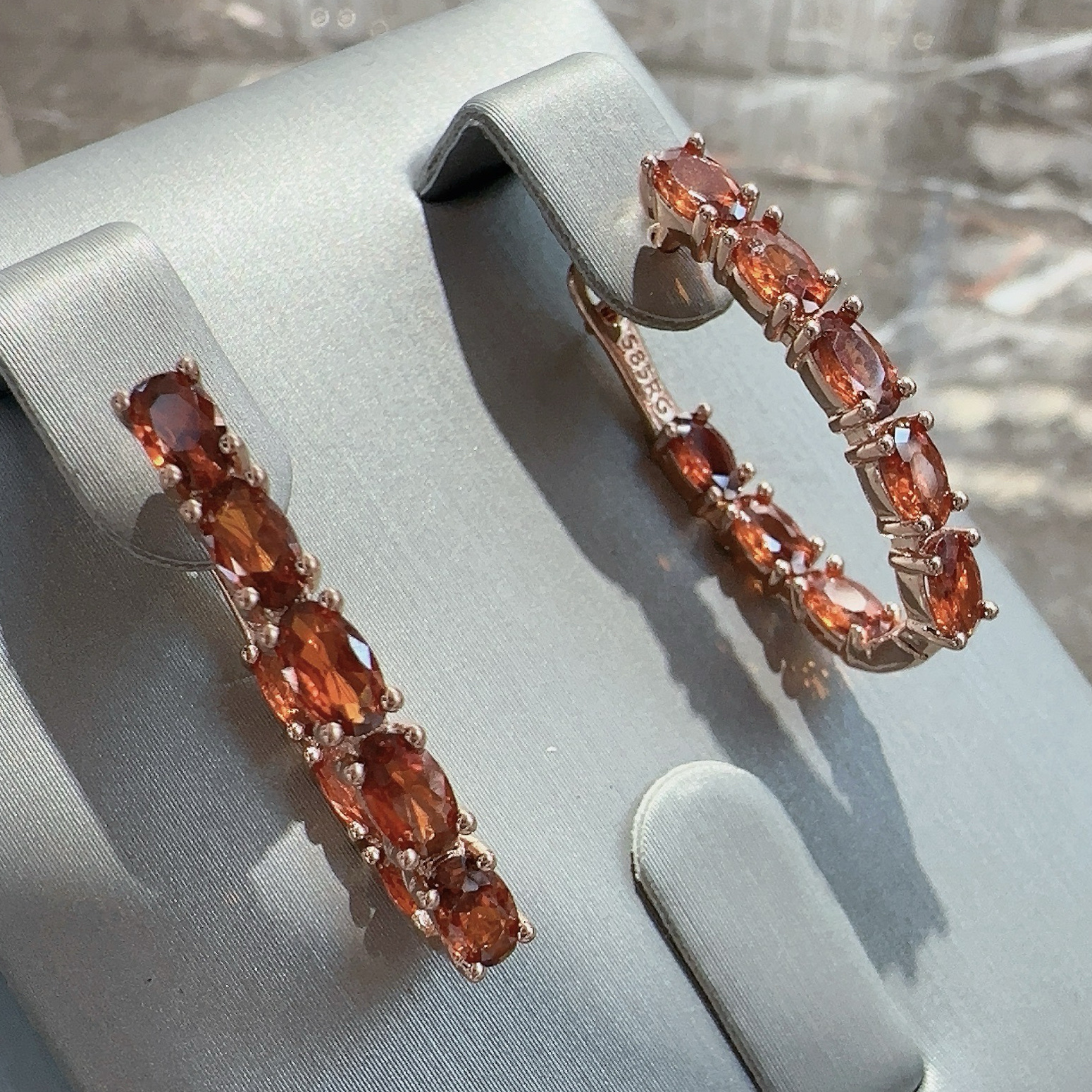 Gulkina新款锆石耳环铜耳饰锆石饰品时尚女士耳环高级感璀璨闪耀耳饰品5色可选585紫金首饰详情图4