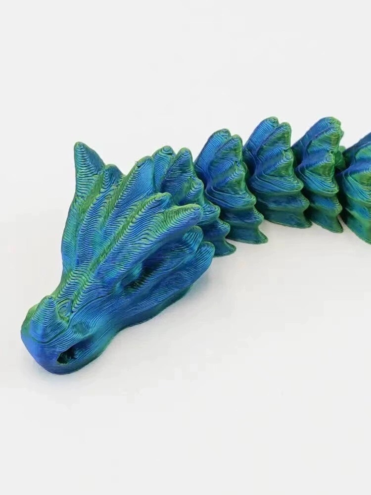 龙年挂件背包3d打印摆件中国风可活动龙手工钥匙扣立体十二生肖 饰品配件龙虾扣产品图