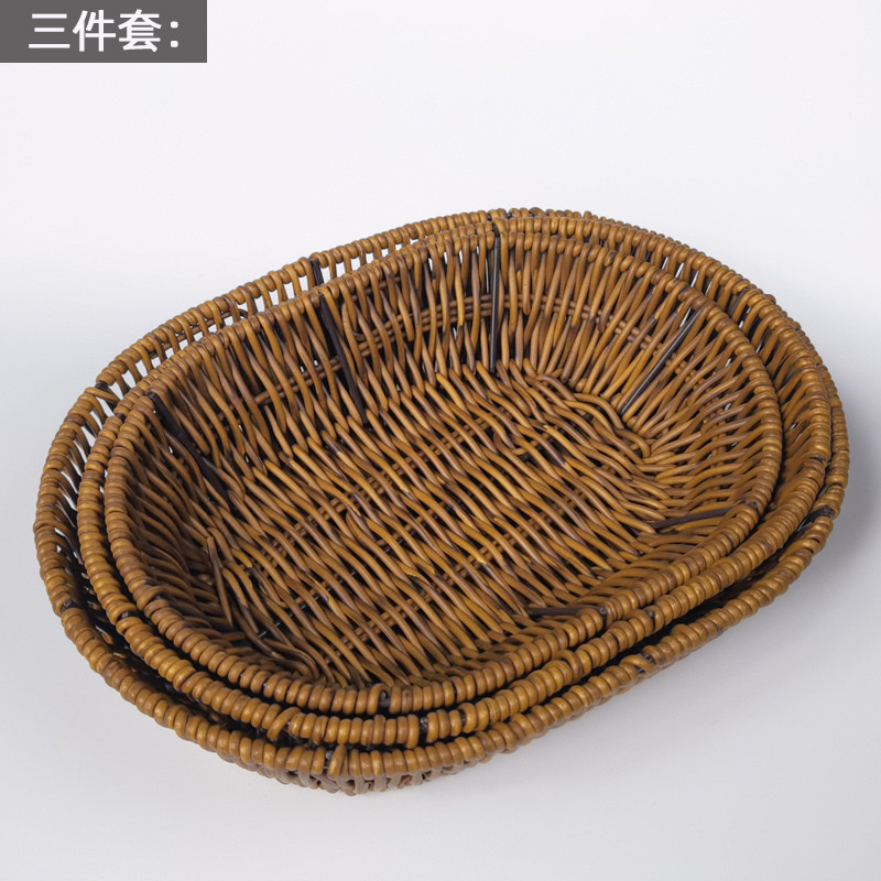 Best-selling exquisite internet-famous fruit plate storage basket, handleless home decoration item, PVC eco-friendly fruit plate Application Scenario