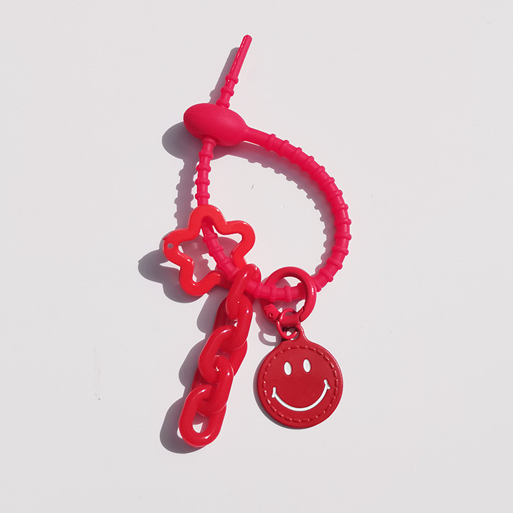 糖果色双面金属笑脸钥匙扣可爱挂件小饰品 钥匙扣钥匙扣挂件详情图14
