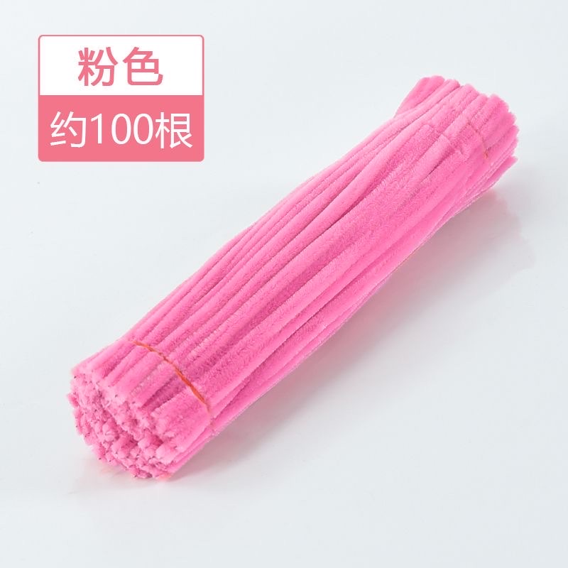 diy Twisty stick children's kindergarten handmade toy materials: ultra-dense wool roots and wool strips mixed in handmade plush strips details Picture