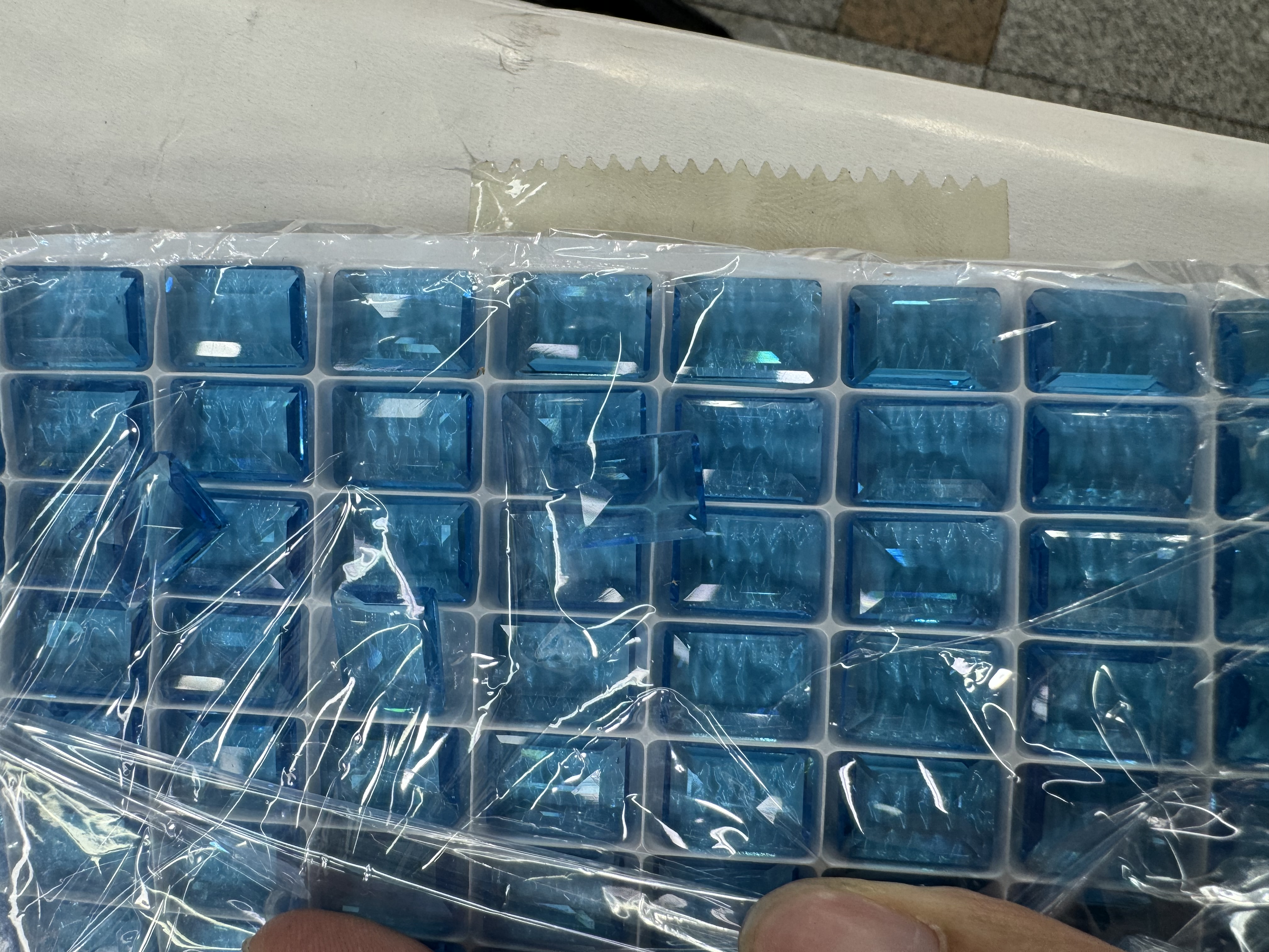 10×14长方直角 湖蓝色