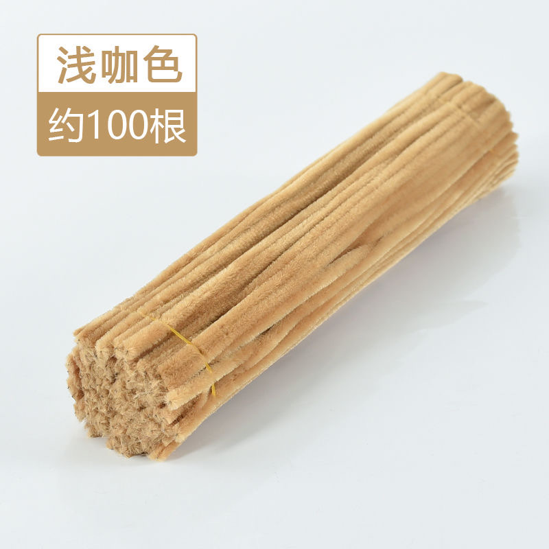 diy Twisty stick children's kindergarten handmade toy materials: ultra-dense wool roots and wool strips mixed in handmade plush strips detail image 6