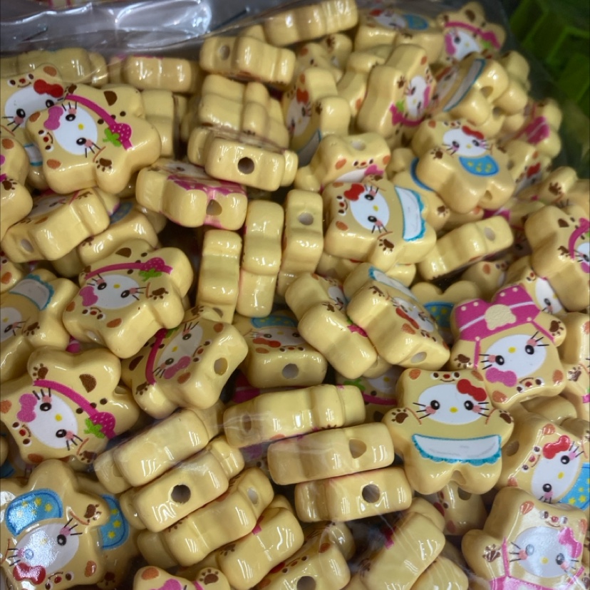 Diy Jewelry Accessories Special Cat Head Bear Print Paint Beaded Pen Accessories Acrylic Accessories Diy Handmade Jewelry Accessories details Picture