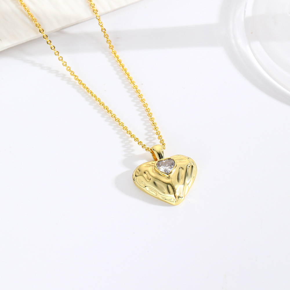 合金爱心项链、跨境电商款、金色银色。外贸出口款、厂家直销！详情图4