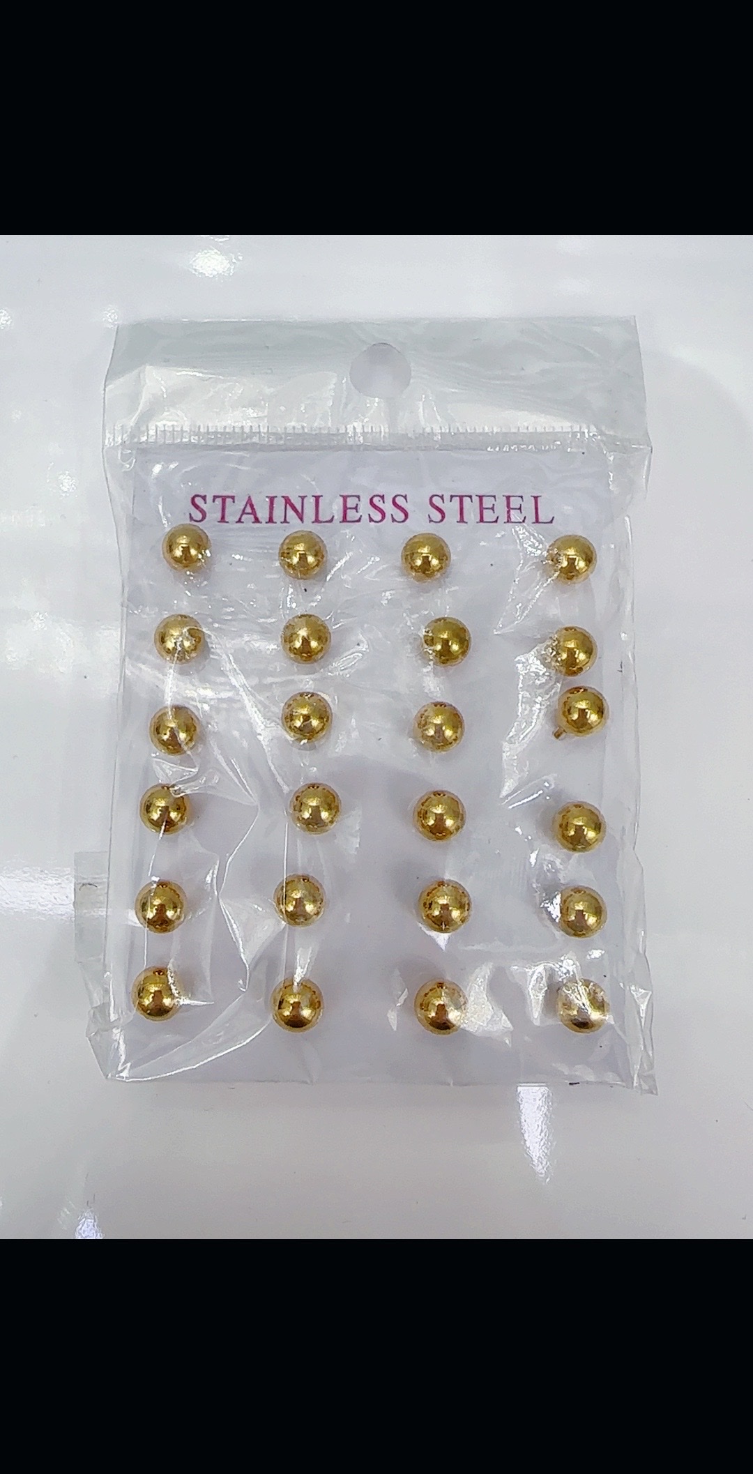 跨境钛钢耳钉甜美欧美时尚不锈钢简约款式一卡装12对源头厂家直销详情图1