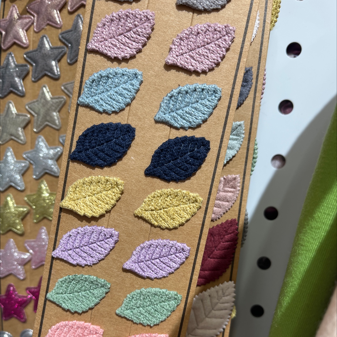 韩版毛线超声波压花叶子diy发饰服装辅料配件详情图2