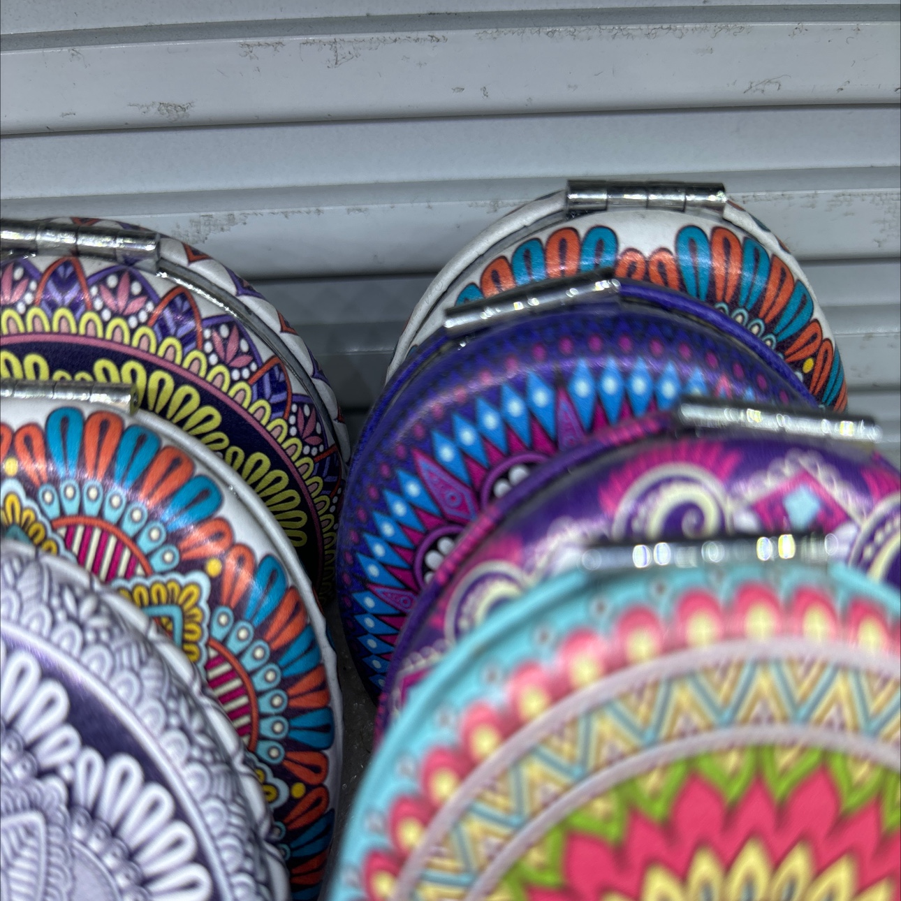 民族风化妆镜迷你化妆镜小可爱PU化妆镜随身便携简约美容小镜子折叠创意迷你双面圆补妆小镜子迷你手持翻盖折叠方形简约卡通随身详情图13