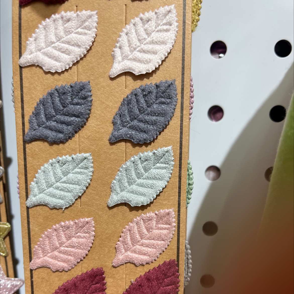 韩版毛线超声波压花叶子diy发饰服装辅料配件白底实物图