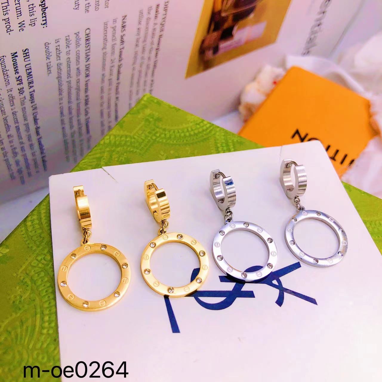 猫眼石锆石耳环 高级感饰品 合金耳饰 独特设计耳环 炫彩猫眼石闪耀锆石耳饰详情图3