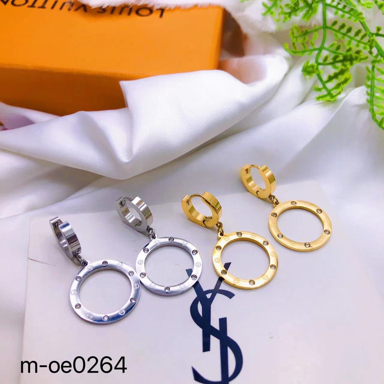 猫眼石锆石耳环 高级感饰品 合金耳饰 独特设计耳环 炫彩猫眼石闪耀锆石耳饰详情图2