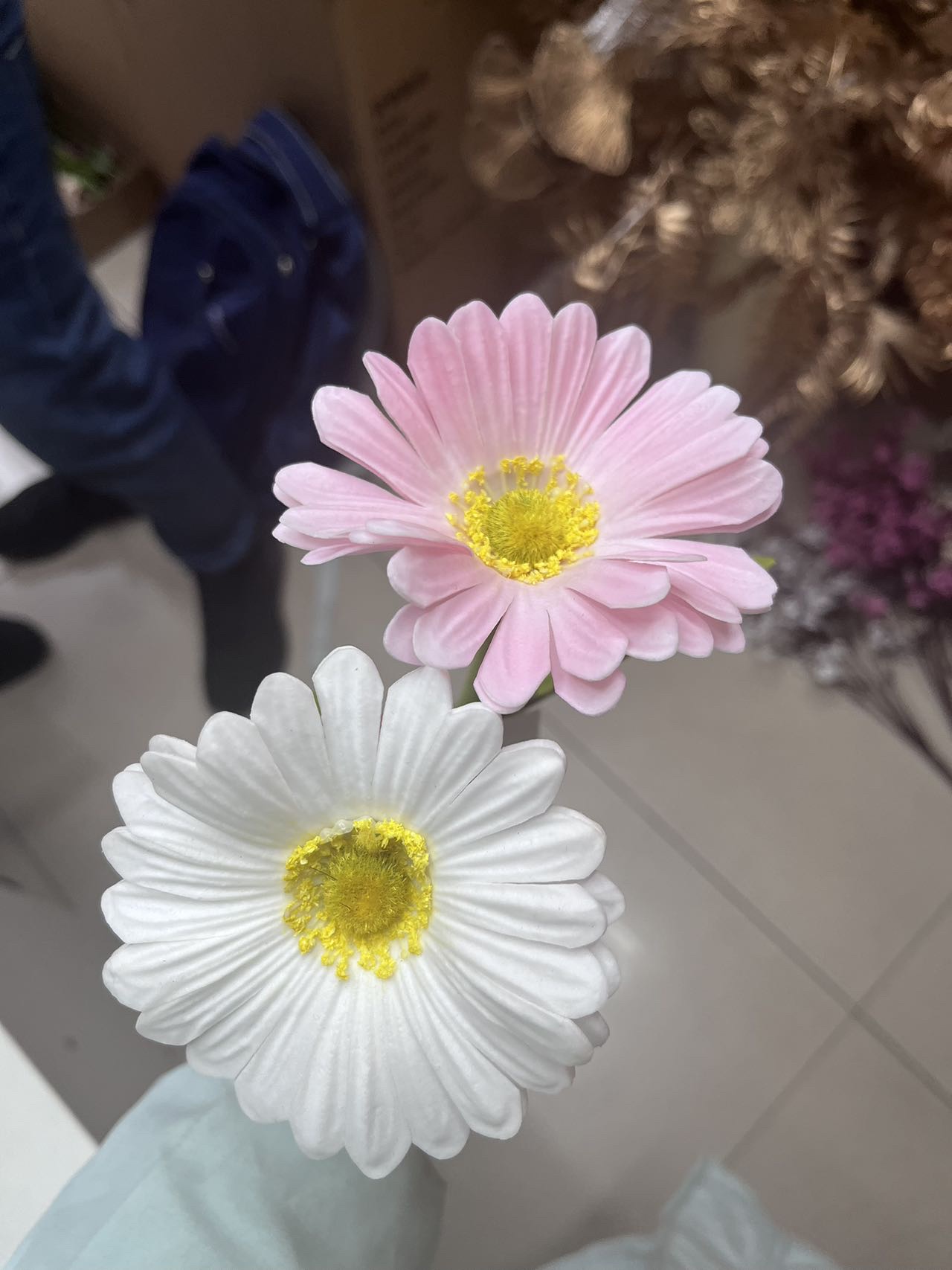 仿真花 pu手感非洲菊 逼真假花仿真花人造花