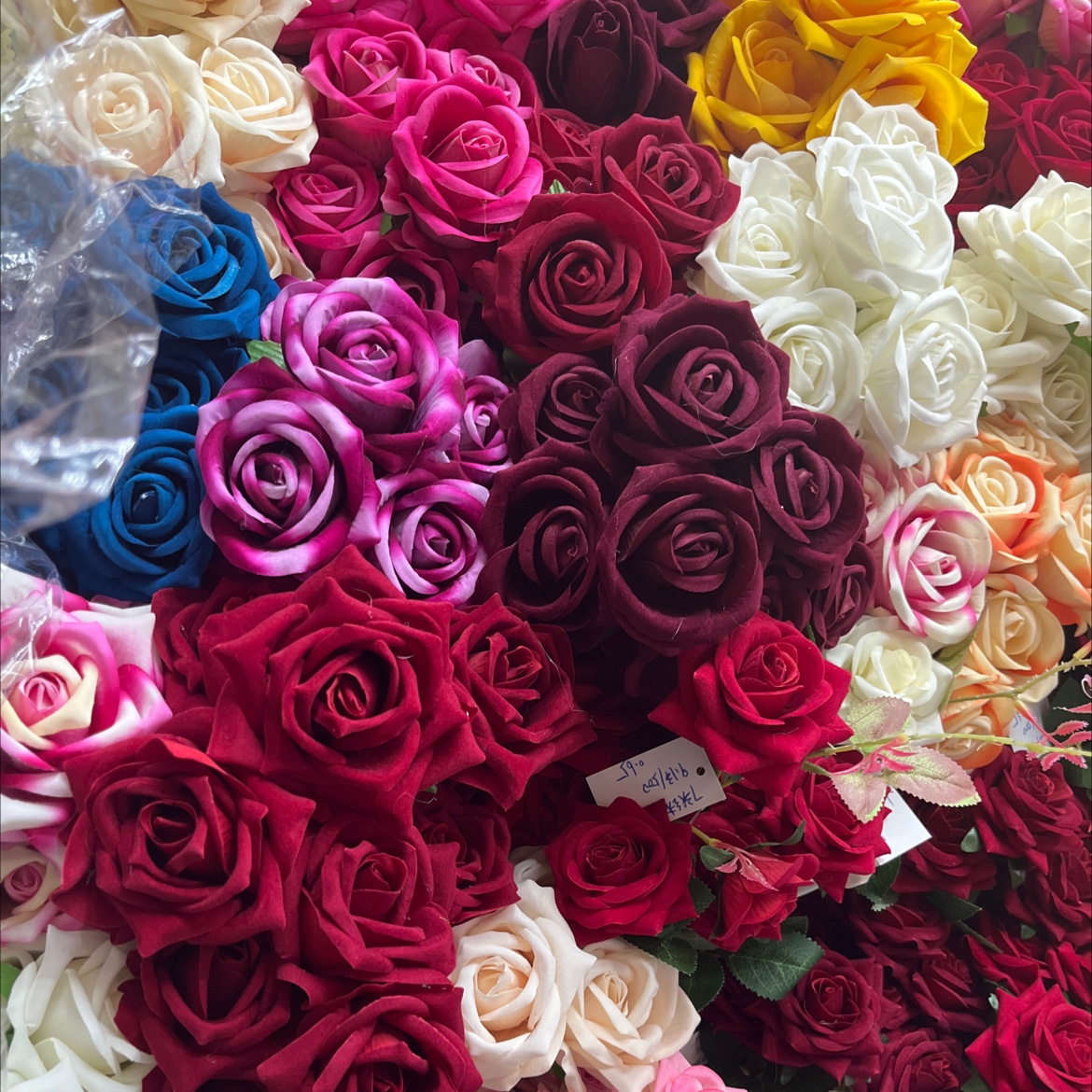 绒布玫瑰 高品质绒布玫瑰 仿真 仿真花假花仿真花