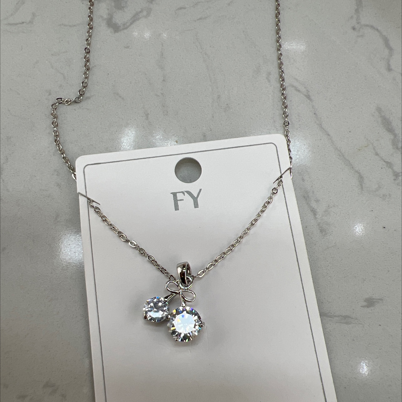 单钻项链项链女短款详情图2