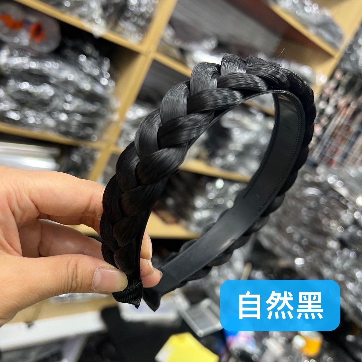 鱼骨辫发箍假发女新款夹心仿全真人发高颅顶葫芦辫发饰新品加宽假发辫子麻花辫子假发头饰假发盖白发盖顶发卡青丝恋假发其他假发女详情2