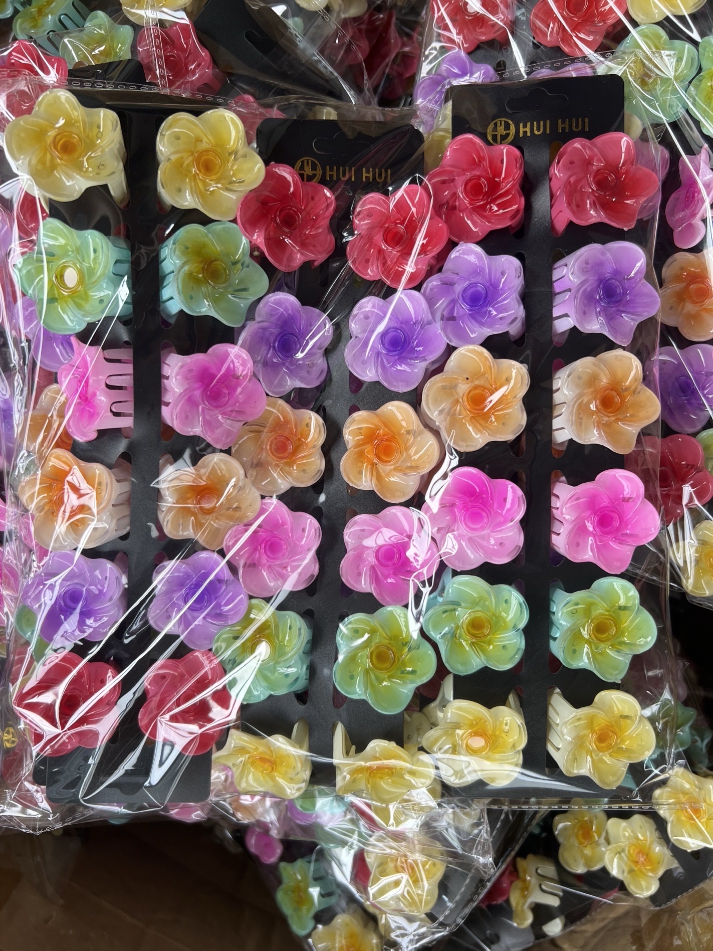 4.5cm新款鸡蛋花抓夹发夹发饰抓夹创意饰品