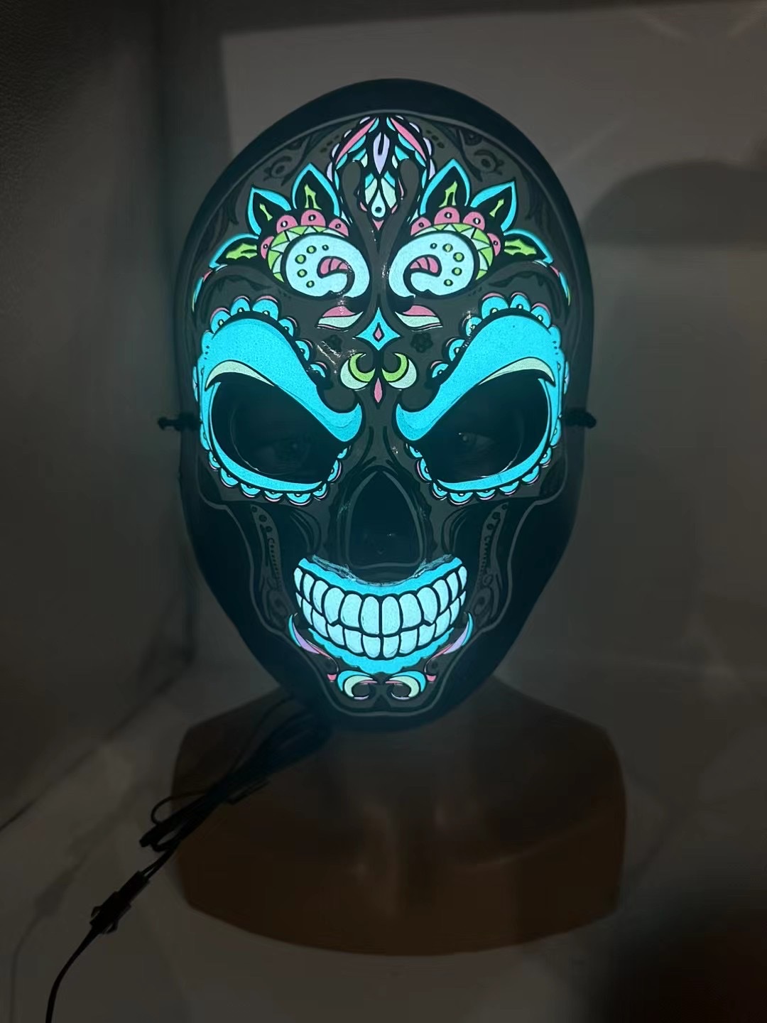 发光万圣节面具头盔 非常适合派对活动表演 面具万圣节面具节日用品装饰派对