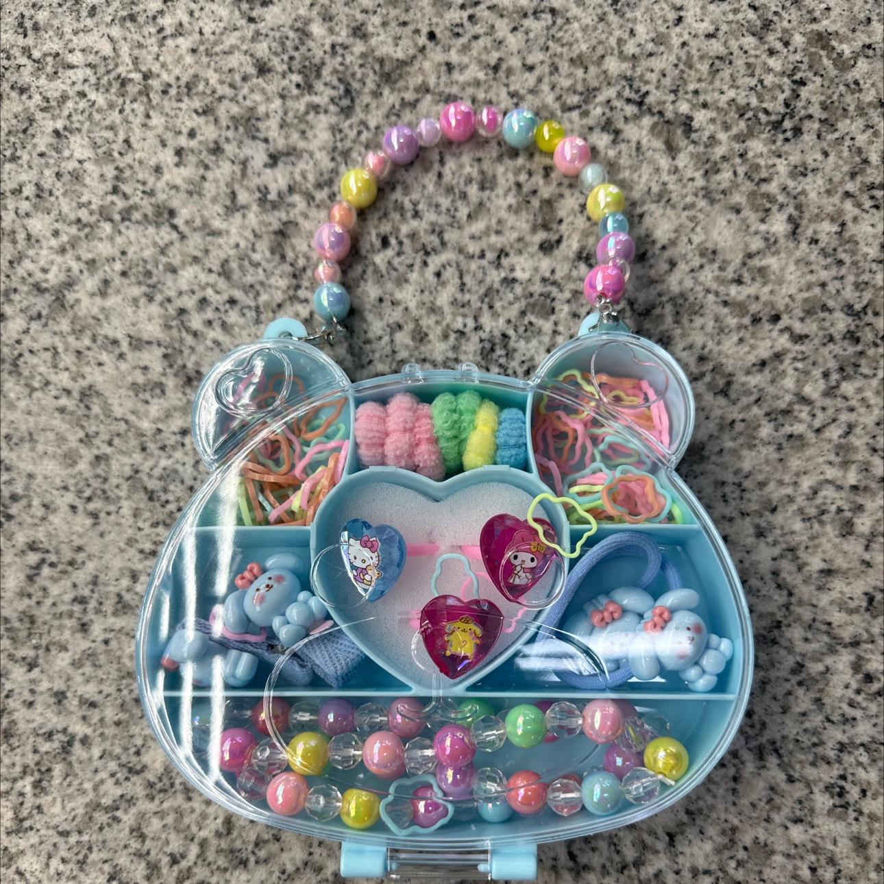 儿童创意益智手工DIY串珠手链项链戒指串珠拼豆软陶片扭扭棒毛绒材料包 DIY手工制作扭扭棒玩具套装