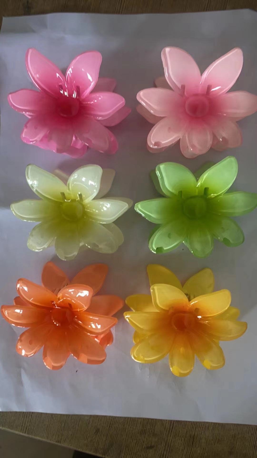8cm new reverse-spray frangipani, seaside vacation hairpin and hair accessory gripper details Picture