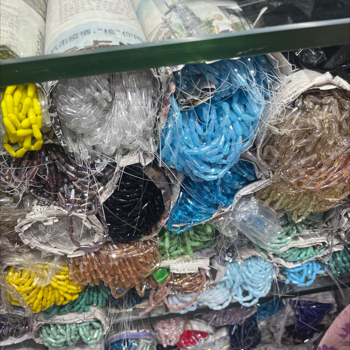 水晶珠玻璃珠4*9长水滴瓷饰品配件DIY料色嫂子水晶产品图