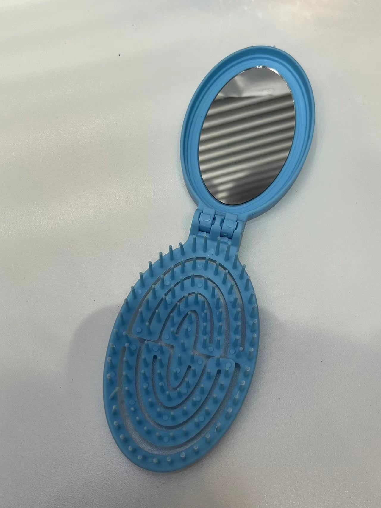 儿童卡通镜梳，折叠镜梳，多功能，方便携带镜子化妆镜化妆镜台镜浴室镜镜子镜子化妆镜细节图