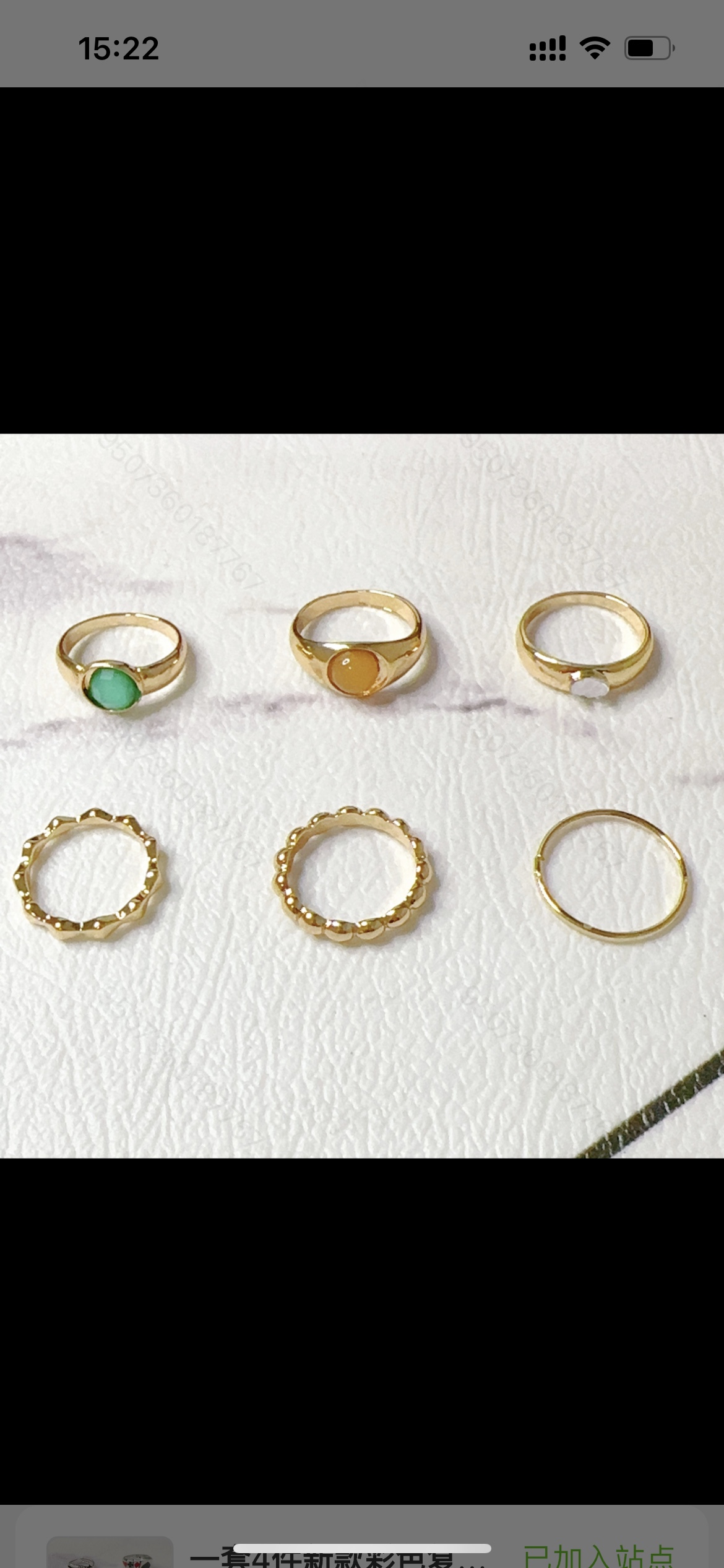 仿玉滴油多件套叠戴女性戒指锆石个性钻石合金戒指 玉戒子时尚潮流新颖别致饰品 耐磨耐擦保色持久光泽外贸跨境热销款ing