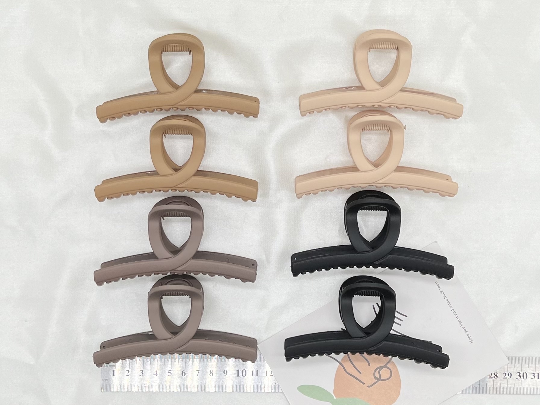 发夹女后脑勺抓夹鲨鱼夹发卡高级感发抓大号头发夹子头饰2024新款 创亿饰品白底实物图