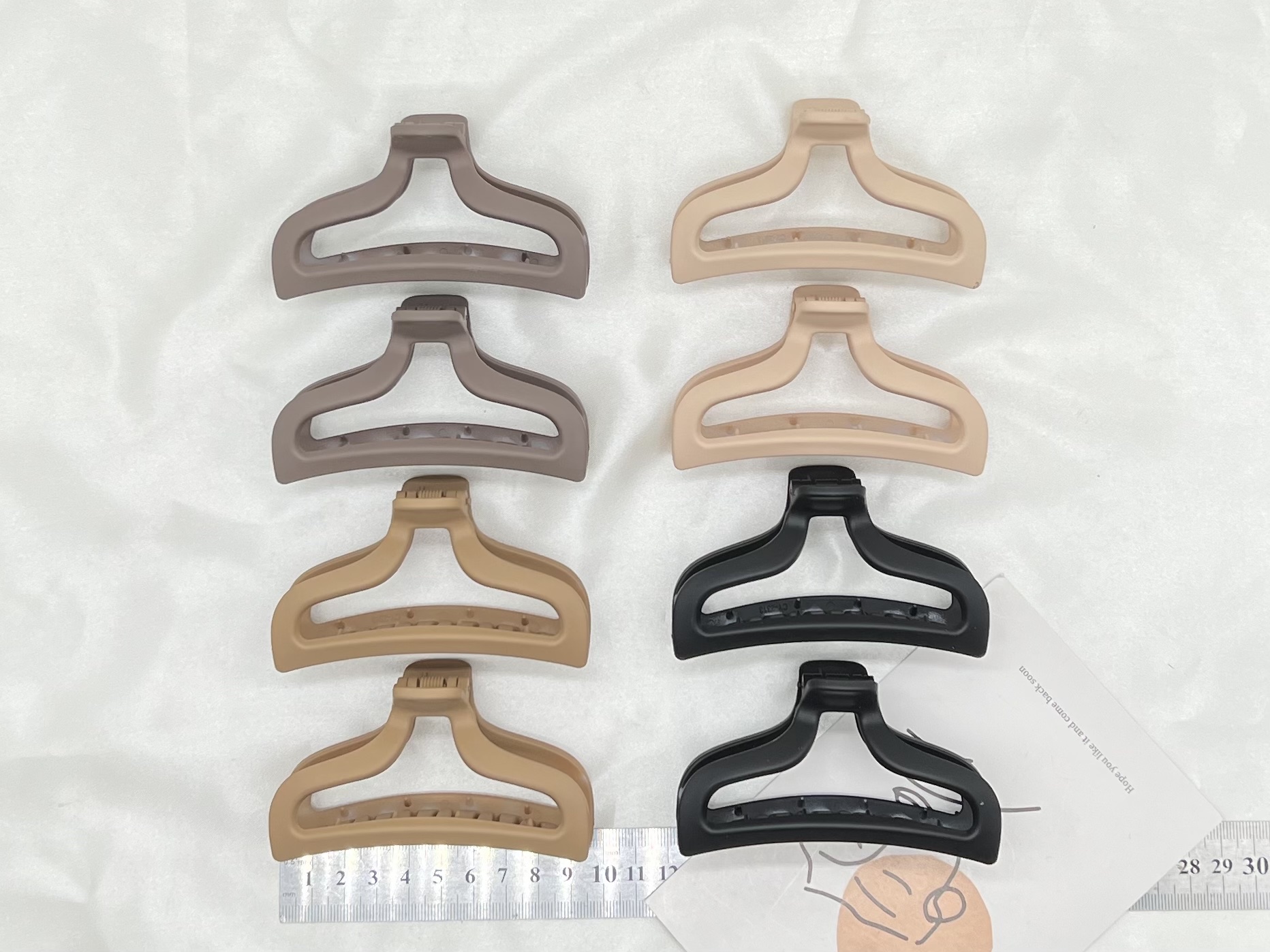 邂逅美拉德~磨砂抓夹大号高级感发夹女2024新款后脑勺鲨鱼夹发饰创亿饰品 080