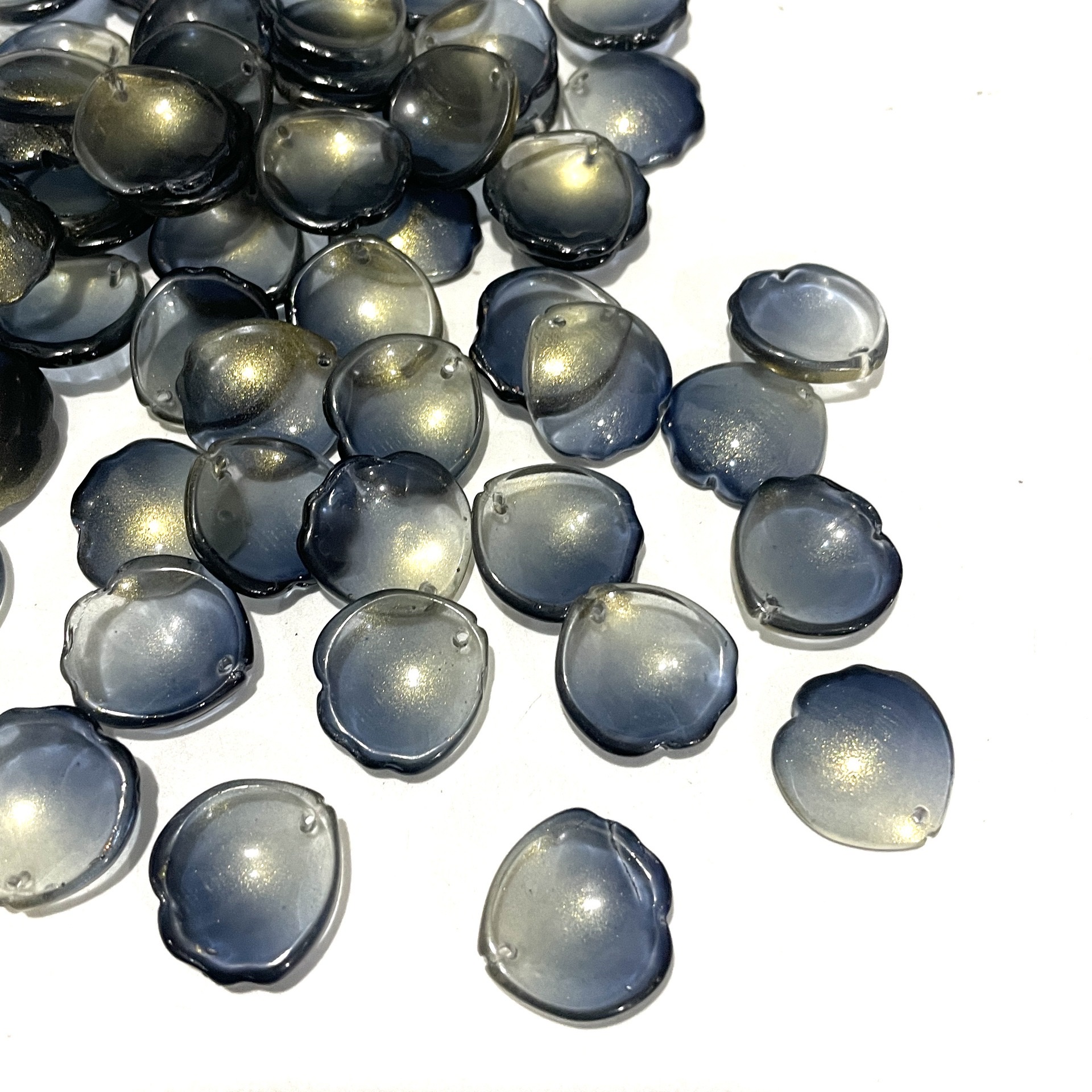 琉璃19*20mm芍药花瓣琉璃古风diy发簪头饰汉服簪子自制材料配 产品图