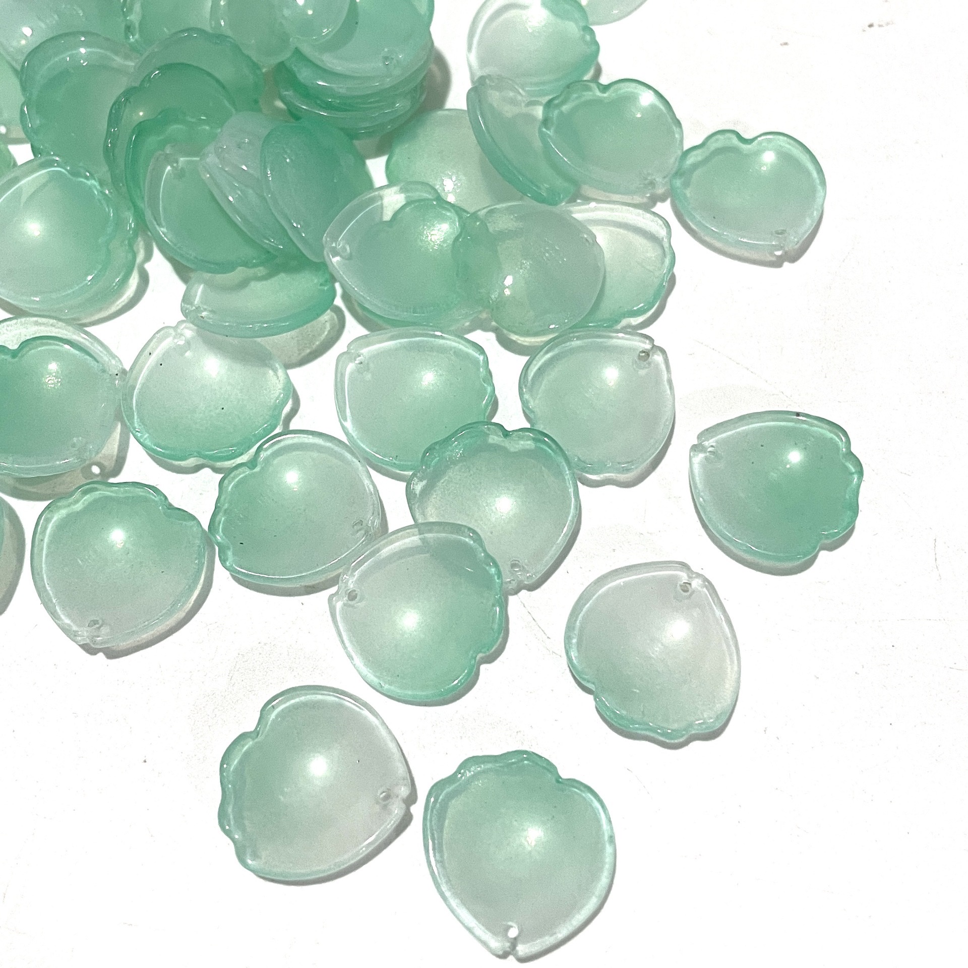 琉璃19*20mm芍药花瓣琉璃古风diy发簪头饰汉服簪子自制材料配 