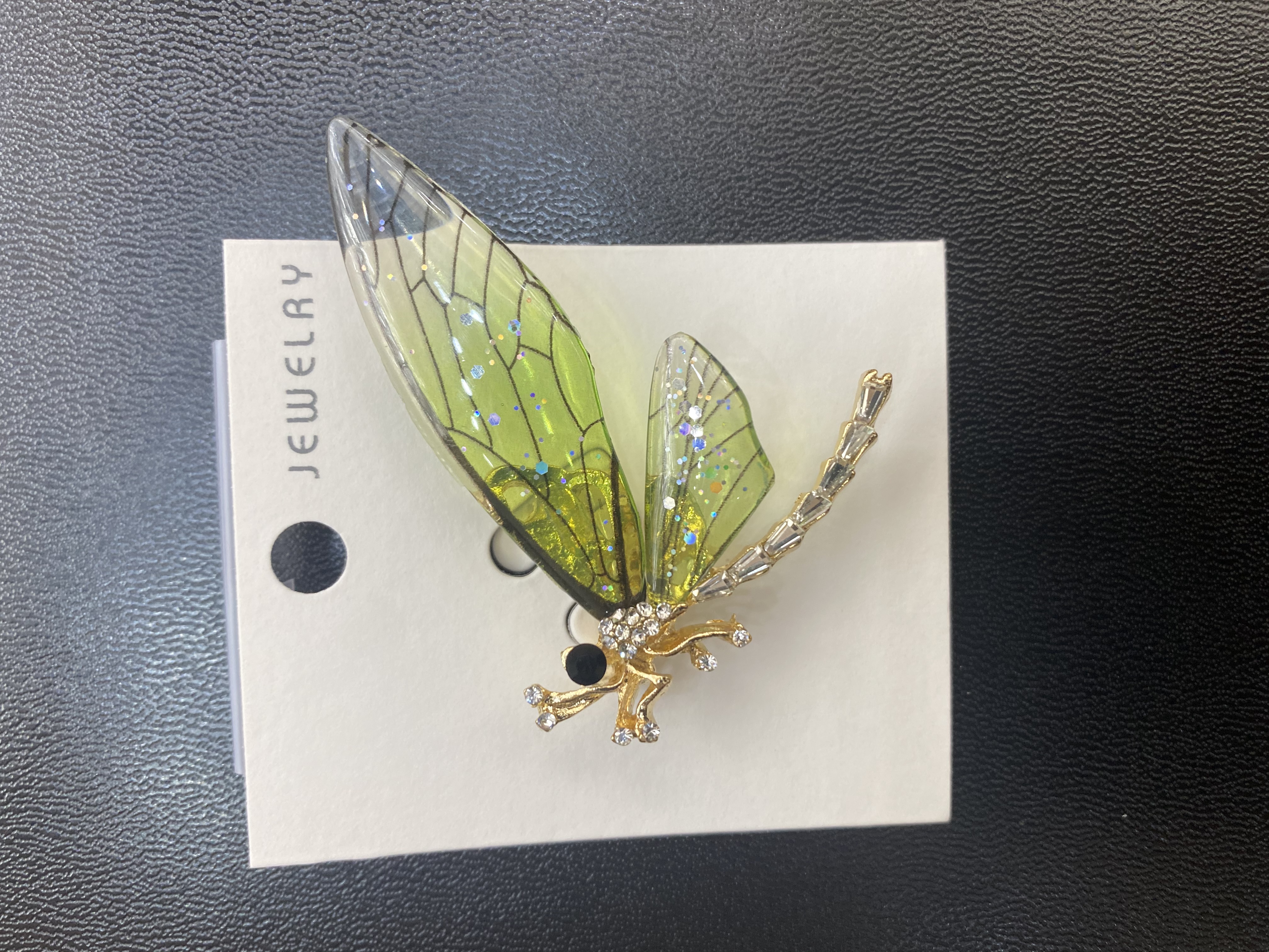 树脂玻璃蜻蜓胸针