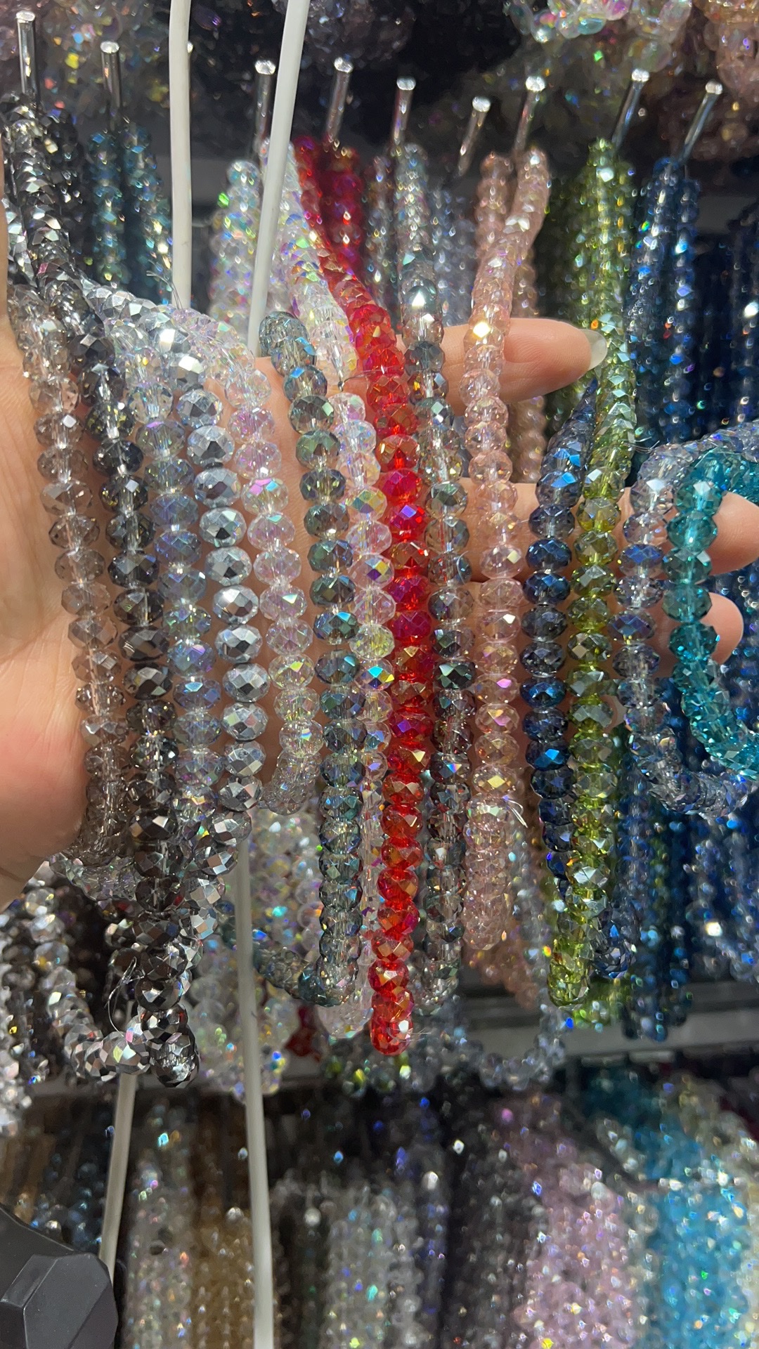 玻璃配件水晶饰品配件珠子半成品水晶饰品项链耳饰配件国潮系列