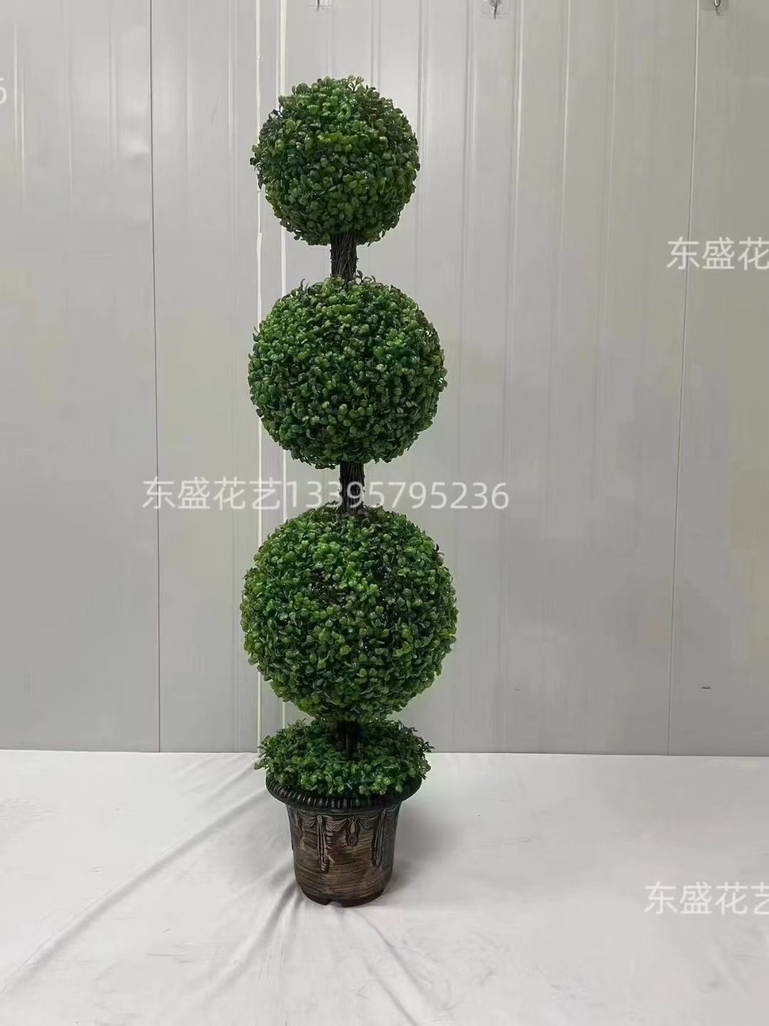 仿真植物塑料树亚马逊拼多多跨境松柏松柏花草树木家居摆件详情图3