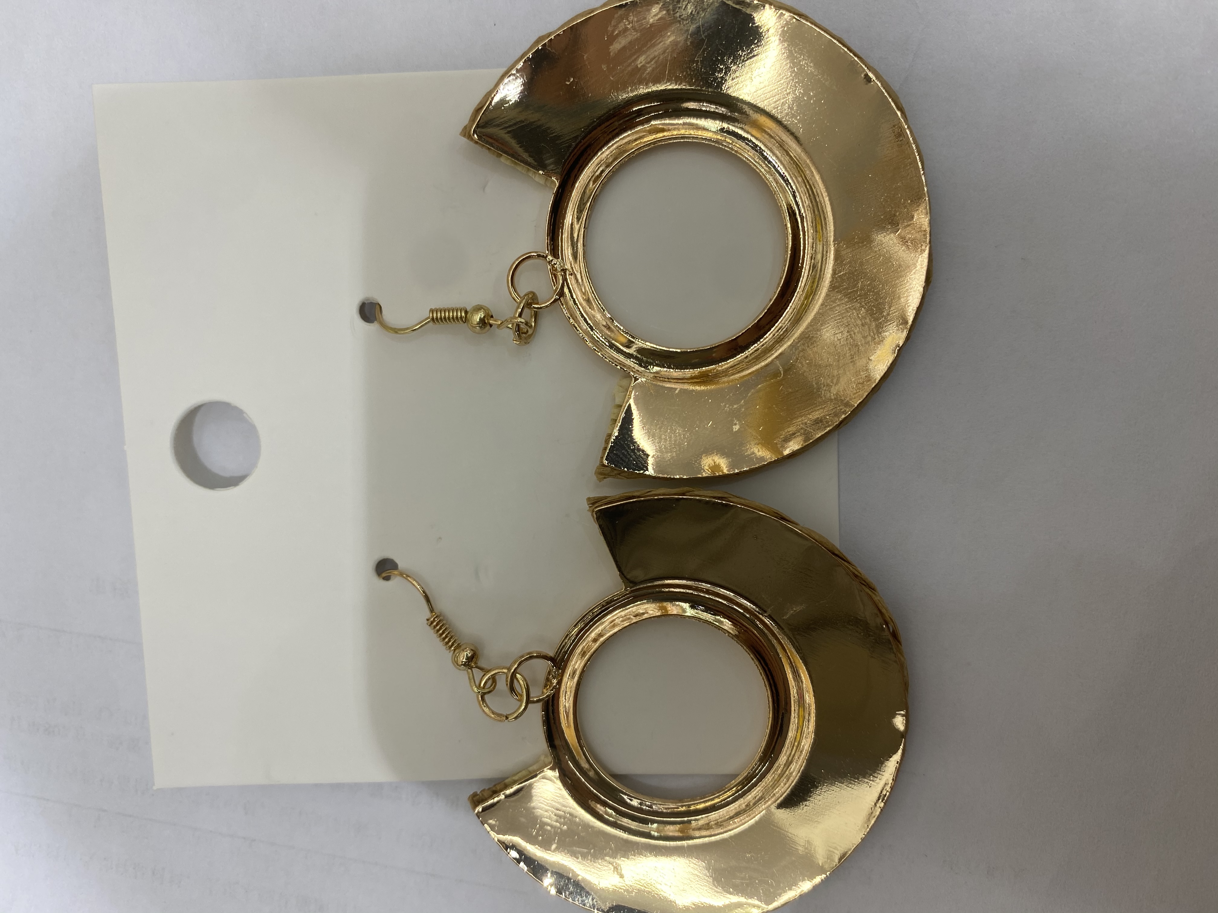 原创设计波西米亚风手工制作夸张新款度假风耳环手工拉菲草编耳钉清新花朵甜美耳饰 产品图