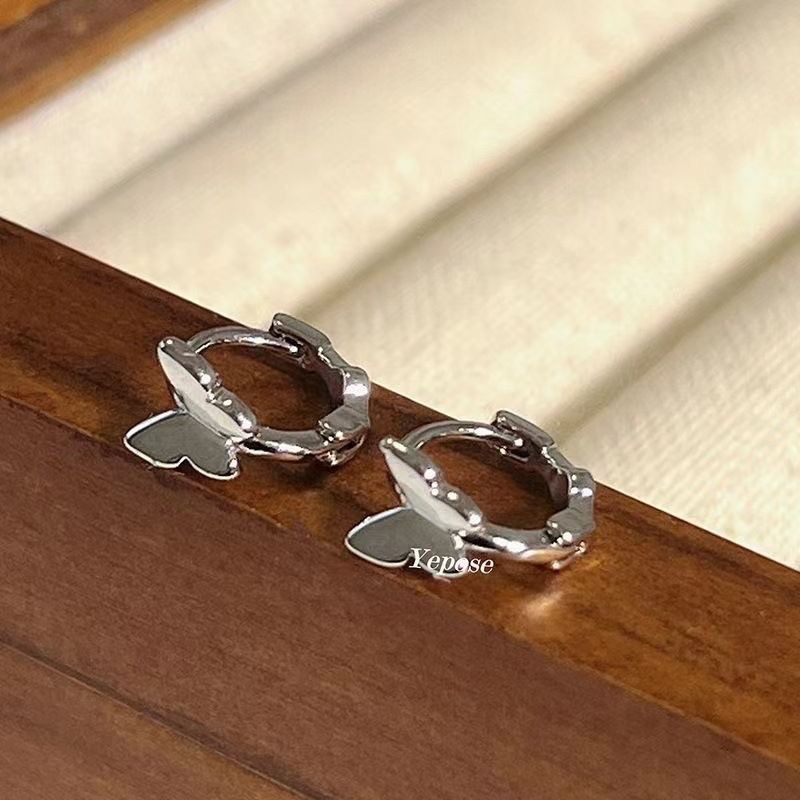 简约蝴蝶耳扣耳环女小众设计高级感耳饰品ins冷淡风小巧耳圈耳钉 明星同款耳环饰品细节图