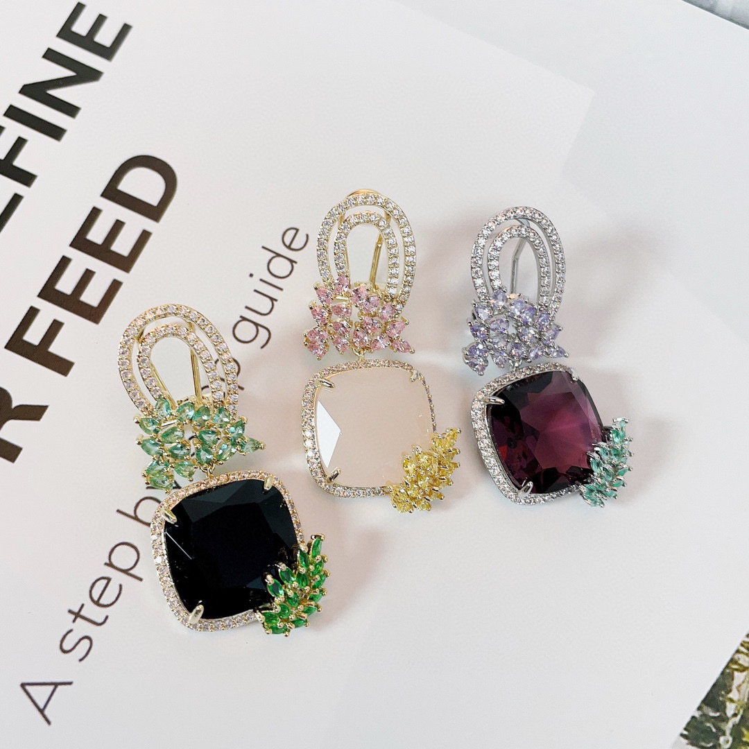 锆石耳环饰品 明星同款耳饰 炫彩耀眼 高级感满满 时尚潮流必备品详情图6