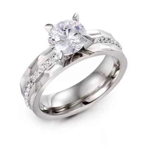 工厂货源欧美时尚潮流时尚单钻男女情侣对戒钛钢戒指情人节礼物详情图3