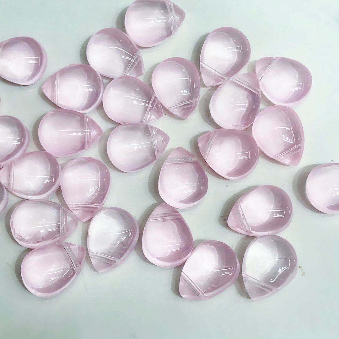 厚秀水晶国产琉璃水晶玻璃胖水滴吊坠饰品配件儿童饰品簪娘流苏配件，手工DIY配件详情图4