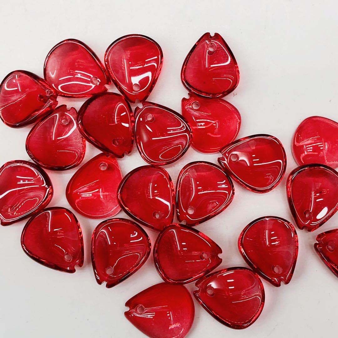 厚秀水晶国产琉璃配件复古小圆梅发簪配件DIY儿童发簪流苏配件手工材料白底实物图